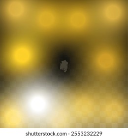 Gold Glitter Vektor Textur auf einem Schwarz. Goldenes Glühmuster. Goldene Weihnachten und Neujahr Schnee. Goldene Explosion von Konfetti. Sternenstaub. Bokeh Abstrakte Twinkly Lights.