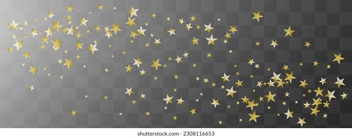 Gold Glitter Vector Transparent Panoramic Background. Party Decoration Shine Texture. Space Vector Transparent Panoramic Background Template. Luxury Glamour Rain Banner.