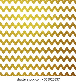 Gold glitter wavy stripes colorful background. Bright luxury golden texture vector graphic design