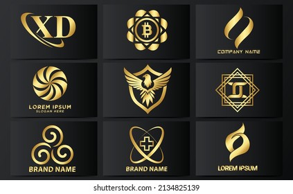 Gold and Glittering Logo Design
