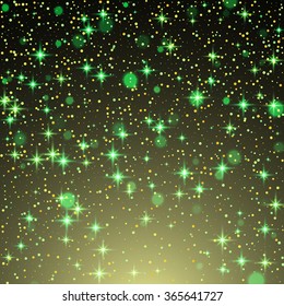 Gold glittering sparkle stardust background. Vector illustration