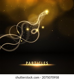 Gold glittering star dust lights. Lights effect particles background. Graphic concept for your design