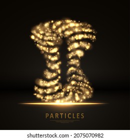 Gold glittering star dust lights. Lights effect particles background. Graphic concept for your design