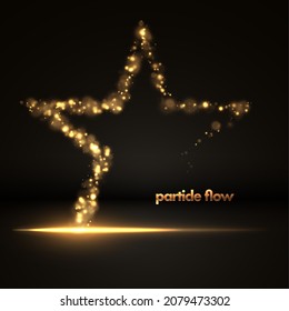 Gold glittering star dust lights. Lights effect particles background. Graphic concept for your design