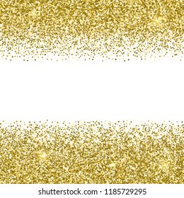 Gold Glittery Frame White Background Sparkle Stock Vector (royalty Free 