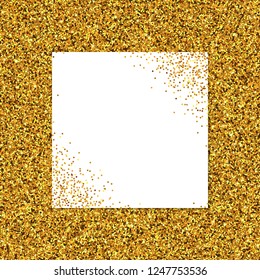 Gold glittery texture. Abstract vector background.