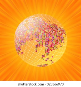 Gold globe background