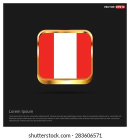 gold glossy Austria flag button