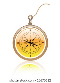 Gold Glossy Compass