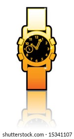Gold Glossy Watch