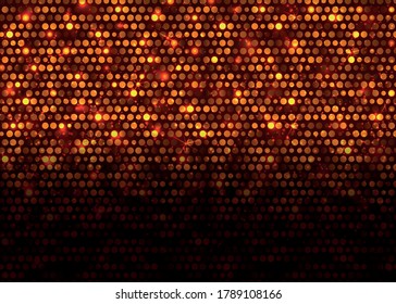 Gold glow sparkles abstract background. Vector illustration.