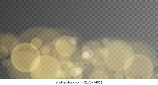  Gold glowing burst explosion on a transparent background. Vector illustration.Bright light effect with highlights.