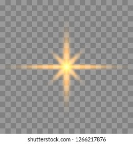 Gold glowing light burst explosion with transparent. Vector illustration for cool effect decoration with ray sparkles. Bright star. Transparent shine gradient glitter, bright flare. - Vector