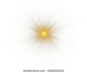 Gold glowing light burst explosion with transparent. Bright Star. Transparent shining sun, bright flash. Vector illustration EPS10