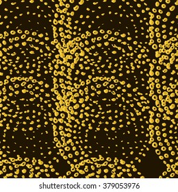Gold glowing shining sparkling bubbles seamless background