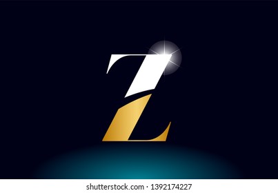 gold golden alphabet letter z logo icon design suitable for a company or business