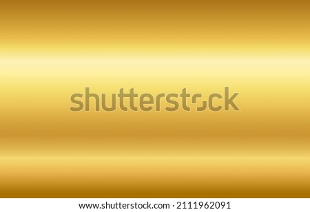 Gold or golden foil texture background. Vector shiny and metallic gradient for border, frame, ribbon, label design
