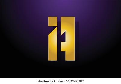 gold golden yellow letter A alphabet logo icon design for company business. Suitable as a metal logotype