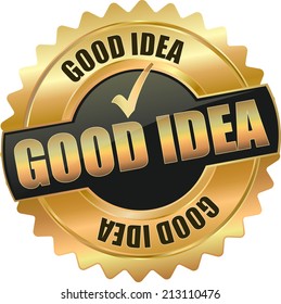 gold good idea sign