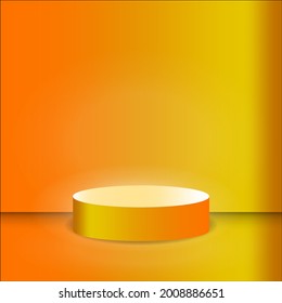 Gold gradation color display product illustration vector image