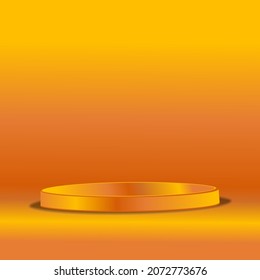 gold gradation podium for product presentation