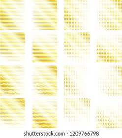 Gold gradation scale line set