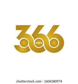 gold gradient 366 days leap year design template