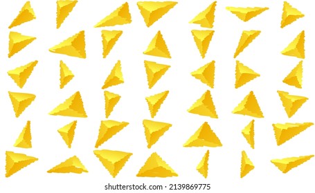 Gold gradient 3d stones chalk. Draw a picture on the white background.