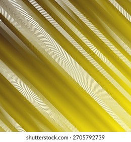 Gold gradient background. Diagonal line pattern. Abstract modern Vector texture. Yellow brown shine.