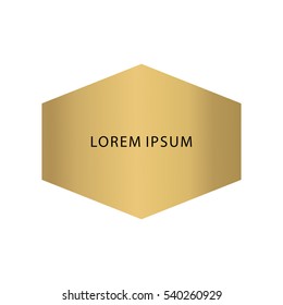 gold gradient background text here vector illustration