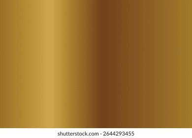 Gold gradient background texture metallic vector illustration for luxury frame, ribbon, banner, web, coin and label. Elegant light and shine vector template.