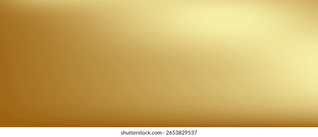 Textura metálica de fundo de gradiente dourado. Gradiente dourado borrado suave movimento suave brilho brilhante. Ilustração do vetor EPS