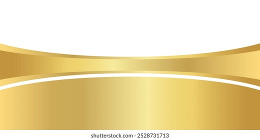 gold gradient for banner, golden wavy shape, gold wave curve on white background, golden wave corner shape for banner, stripes ribbon golden graphic, striped gold radient luxury