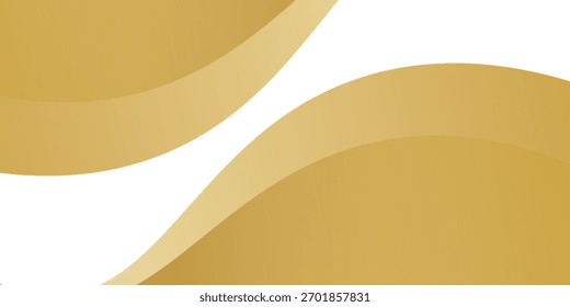 Gold gradient for banner, gold wavy shape, illustration