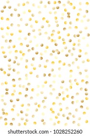 Gold gradient circles on a white background. Vector IIlustration. Template for holiday designs, invitation, party, birthday, wedding.