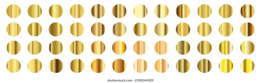 Gold Gradient Circles Vector Collection