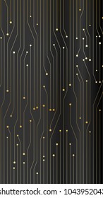 Gold Gradient Circuit board design Black Background  Iphone Wallpaper  Vector Illustration