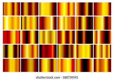 Gold gradient collection for your design.Vector set of gold gradients.