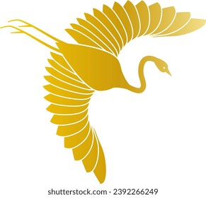 Gold gradient crane icon. The background is transparent.