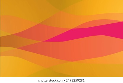 Líneas onduladas dinámicas de degradado dorado, fondo de Vector de patrón abstracto

