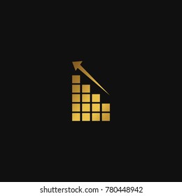 gold gradient Finance logo template design vector icons logotype emblem business