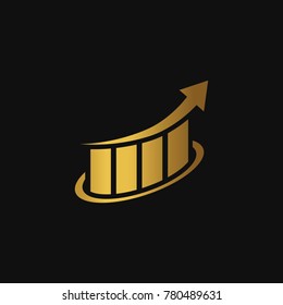 Gold gradient Finance logo template design vector icons logotype emblem business