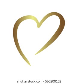 Gold gradient foil heart, Valentine day love golden luxury vintage wedding  invitation design