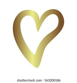 Gold gradient foil heart, Valentine day love golden luxury vintage wedding  invitation design