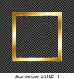 Gold gradient frame on black background