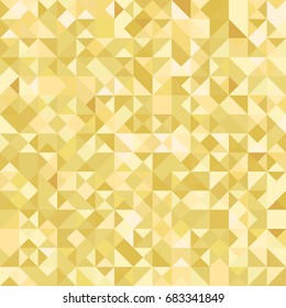 Gold gradient geometric greeting card, banner, seamless pattern. Vector luxury background