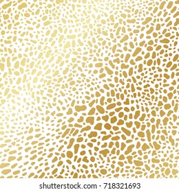 Gold gradient leopard greeting seamless pattern. Vector rich exotic animal skin ornate, shining background in luxury style