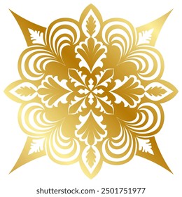 gold gradient mandala Abstract elements for luxurious decoration