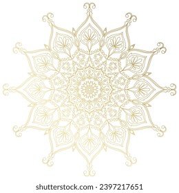 gold gradient mandala Components of a carpet pattern used to decorate book covers.