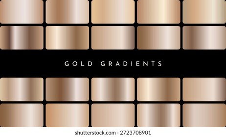 Fondo metálico del gradiente del oro fijado con las artes de lujo del diseño Abstractas